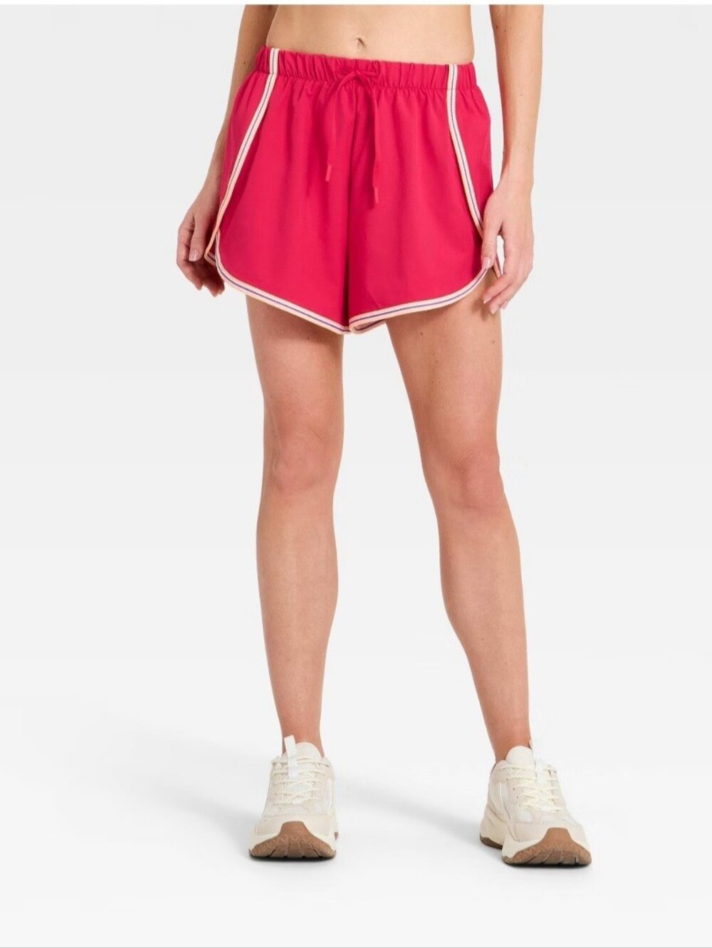 Women's Woven Pop Trim Shorts 3" - All In Motion Red